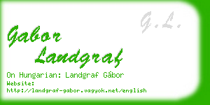 gabor landgraf business card