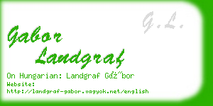 gabor landgraf business card